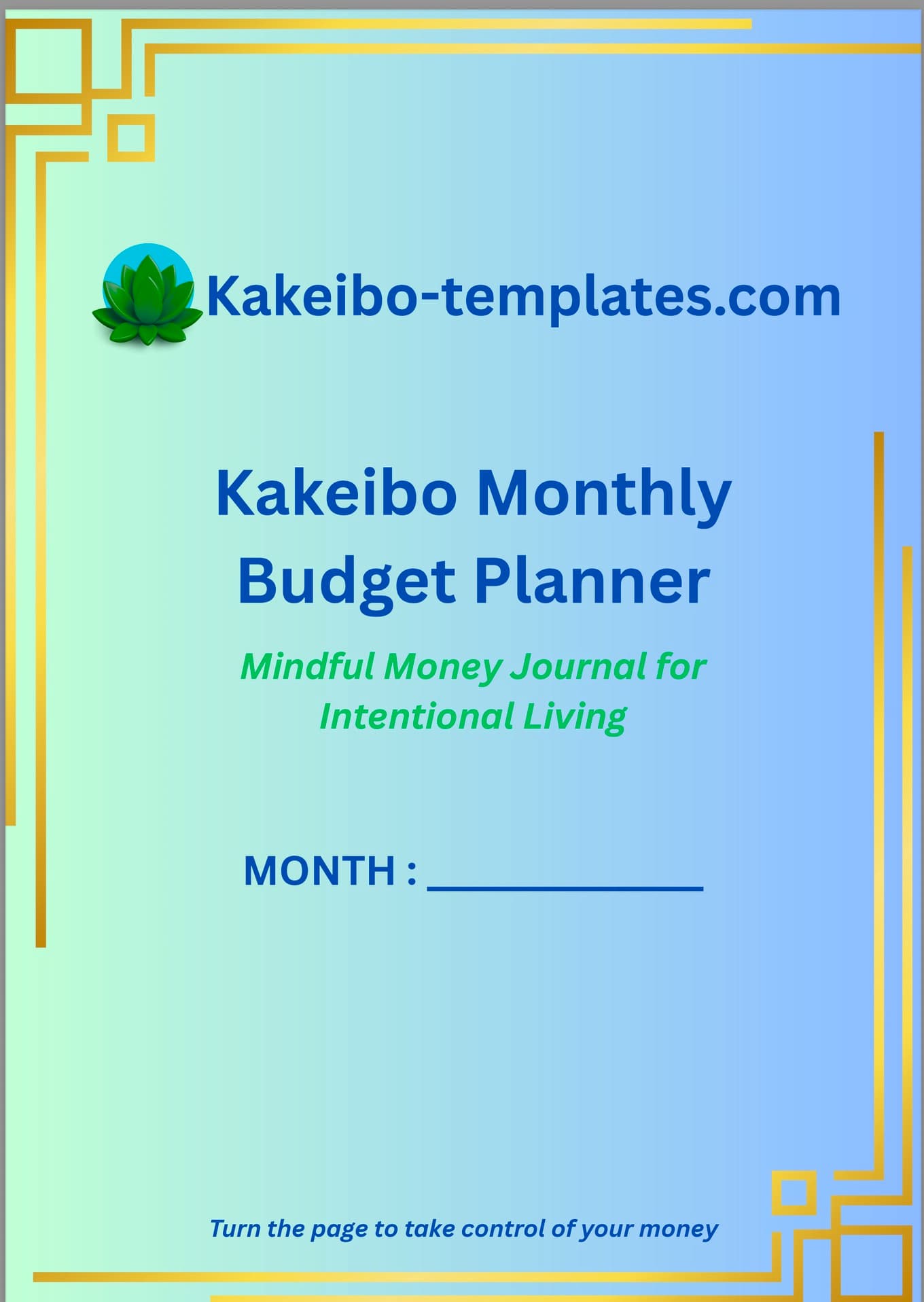 Kakeibo Monthly Review Worksheet preview