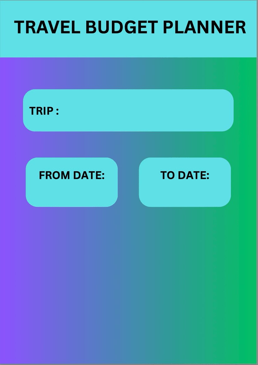 Travel Budget Template