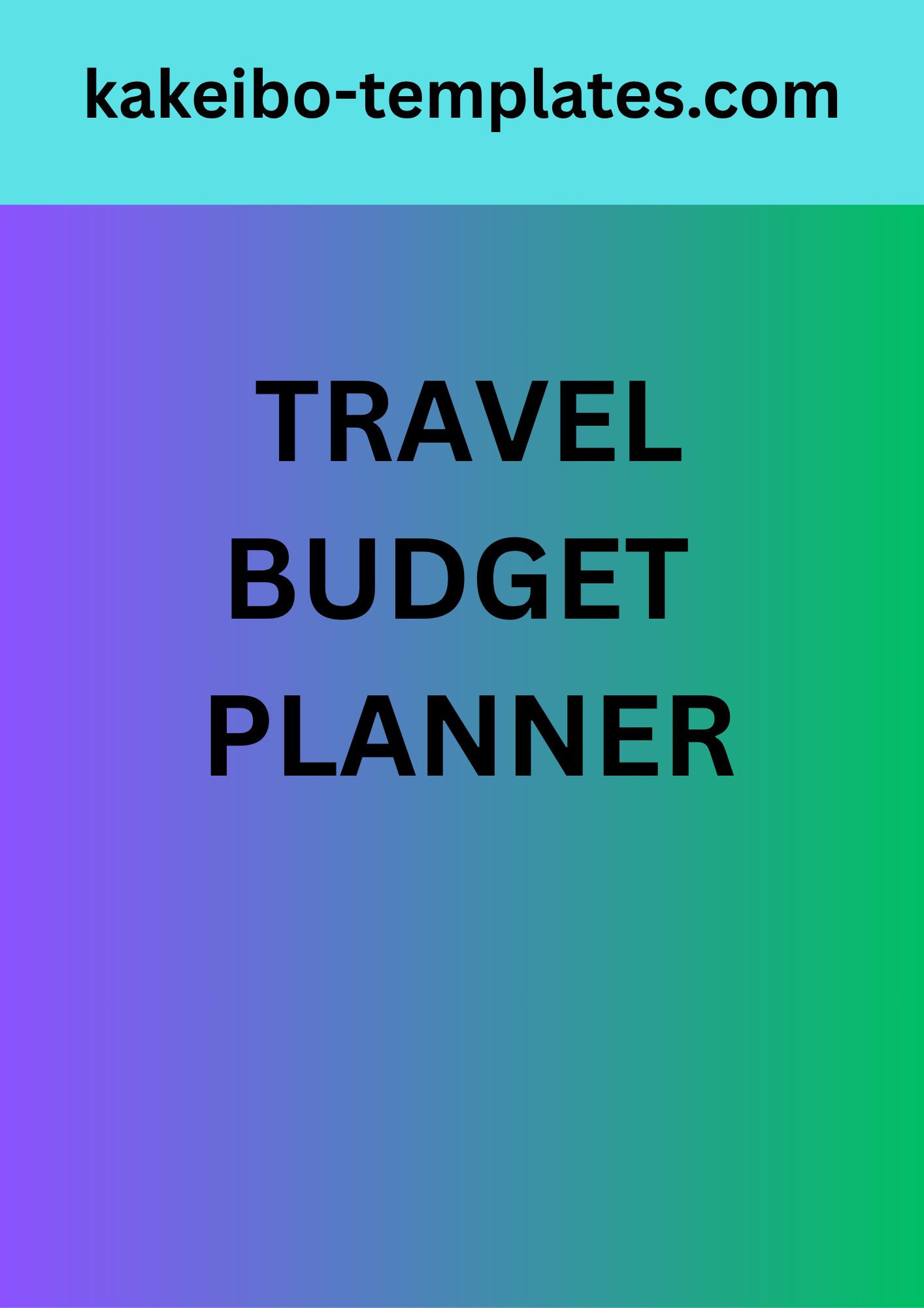 Travel Budget Template - Trip Expense Planner (Free PDF)